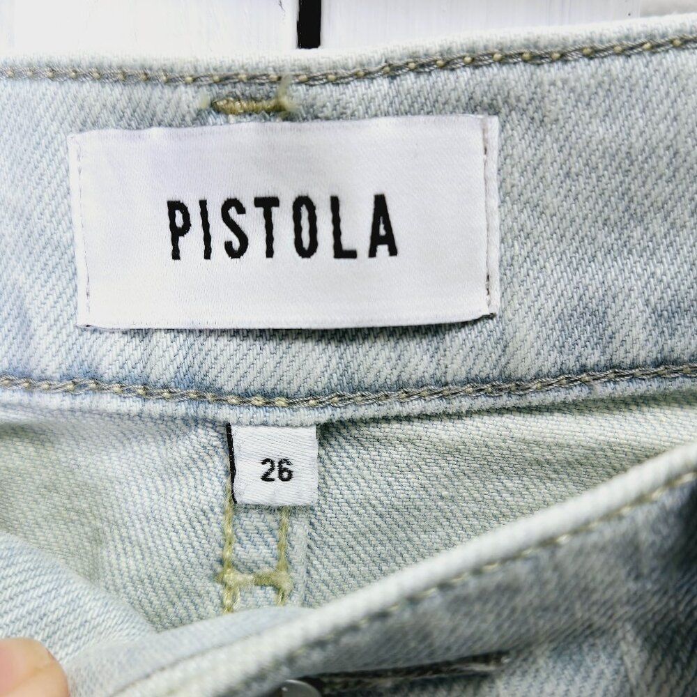 NWT PISTOLA ALEXA "LOCALS VINTAGE" HIGH RISE SPLIT FLARE 5 POCKET DENIM JEANS 26 - Picture 11 of 14